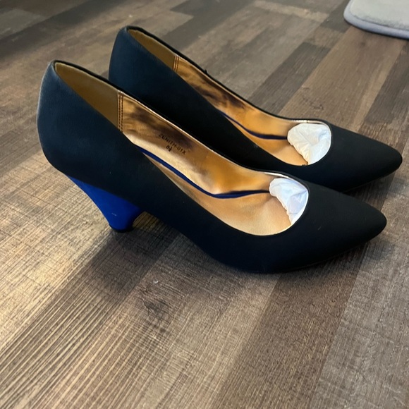 Shoes - Never Worn Elegant Black and Blue Women's Heels